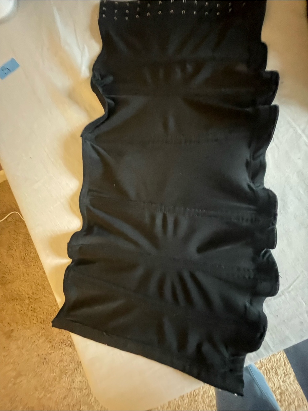 Black Corset Top with Front Hook Closure - Picture 5 of 5